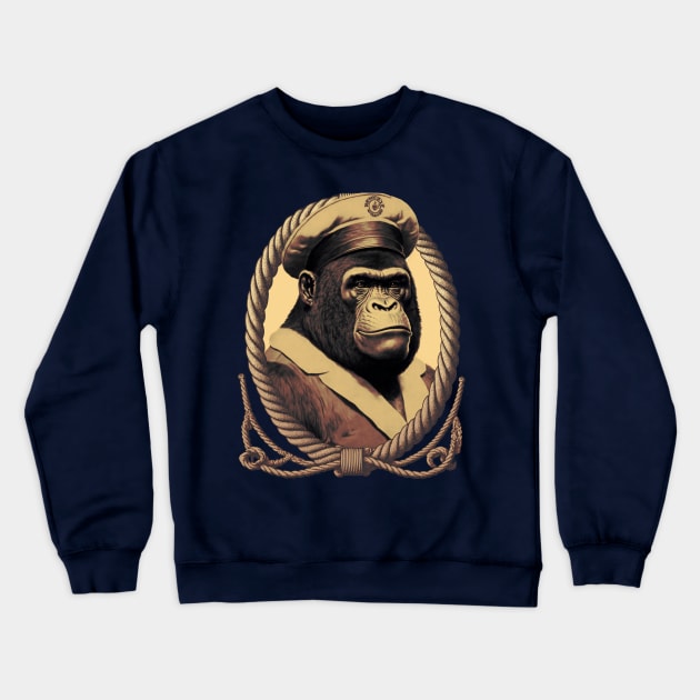 Sailor Gorilla Crewneck Sweatshirt by MitchLudwig